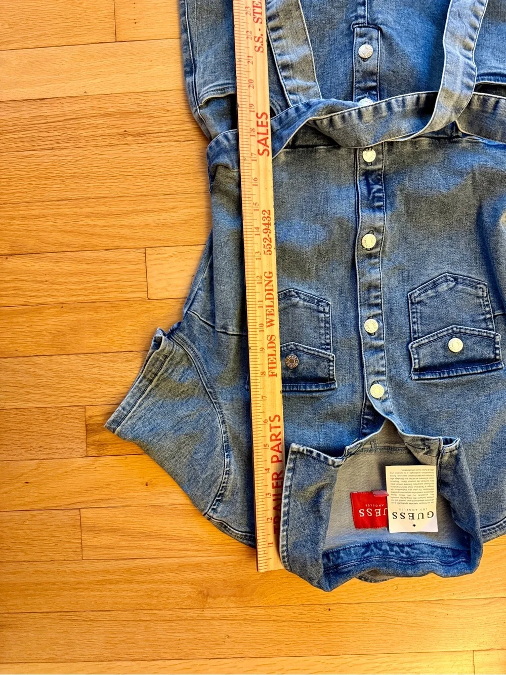 Guess Denim Women’s Maggie Overalls Jumpsuit NWT size S - Picture 4 of 11